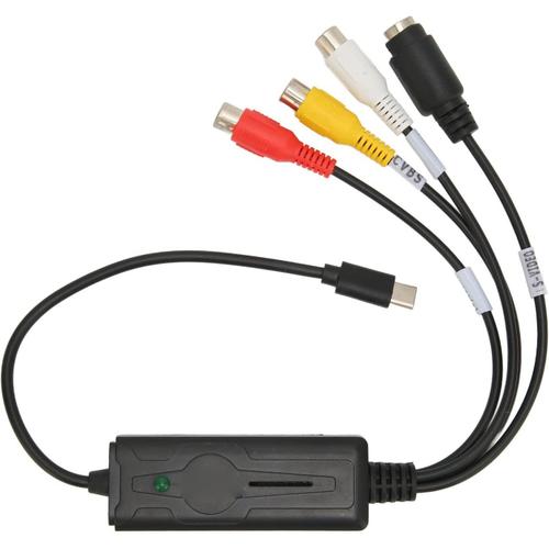 Carte De Capture Audio Vidéo De Type C Convertisseur Rca Vers Usb, Adaptateur Pour Vista Pour Xp Pour Mac Pour Os Pour Windows 10/8.1/8/7, Pour Conférence, Enregistrement De Jeu