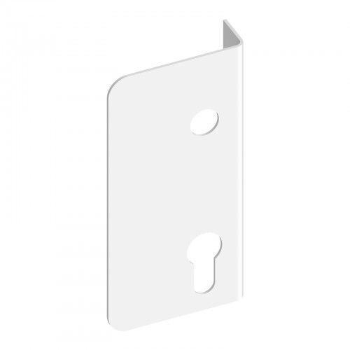 Enjoliveur - serrure en applique verticale GA - blanc - gauche TIRARD