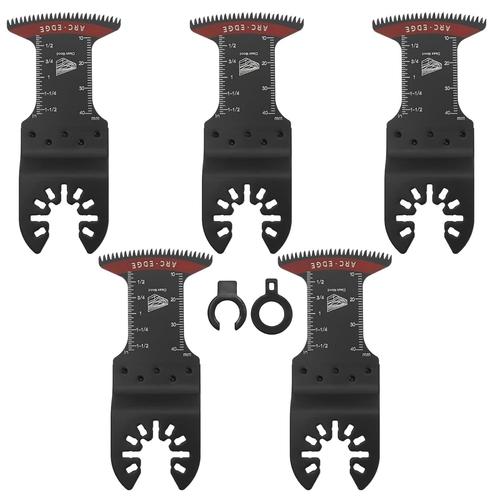 5pcs Lame de Scie Universelle à Dents Spéciales 35mm Lames de Scie Multi-outils pour la Coupe du Bois et Plastique Compatible avec Fein Compatible avec Ryobi Compatible avec Milwaukee