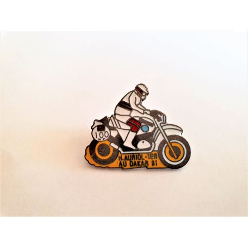 Pins Moto H. Auriol 1er Au Dakar 81 / Signé Pin's Privilège