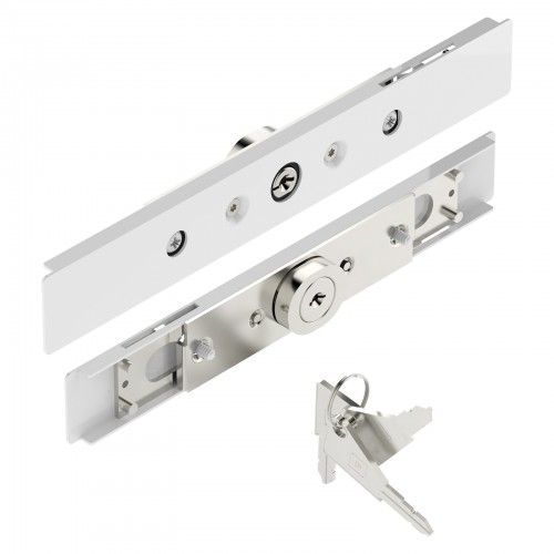 Serrure volet roulant cylindre rond - 2 pivots - 7 à 9 mm - blanc-AA40 TIRARD