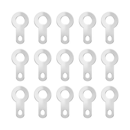 200pcs Borne à Sertir 2.7mm Plaque de Cosse à Souder Connecteur de Borne à Anneau Nu Sertissage pour Micro-moteurs Noyaux de Magnétophone Cuivre Plaqué, Argent