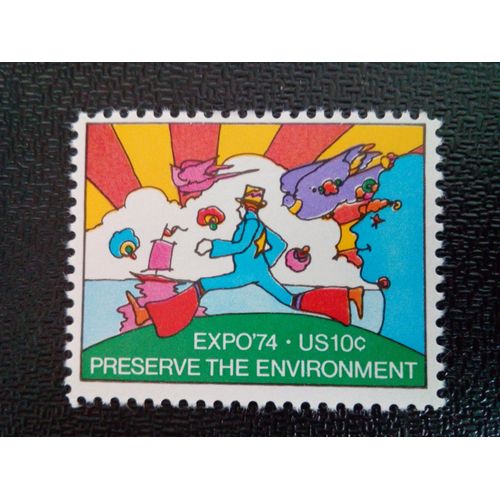 Timbre Etats Unis Yt 1014 Expo74 - "Cosmic Jumper" Et "Smiling Sage" 1974 ( 031212 4 )