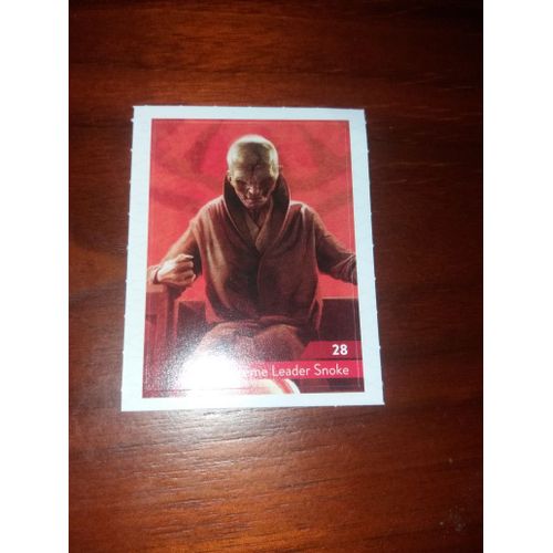Carte Leclerc Star Wars 2019 Suprême Leader Snoke Numéro 28