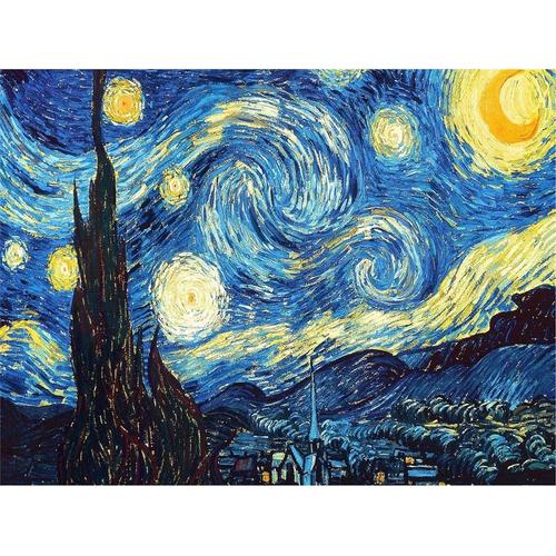 La Nuit Étoilée Diamond Painting Nouveau Diy 5d Complet Diamant Peinture Broderie Van Gogh Nuit Étoilée Point De Croix Kits Abstrait Peinture À L'huile Résine Artisanat Décor À La Maison