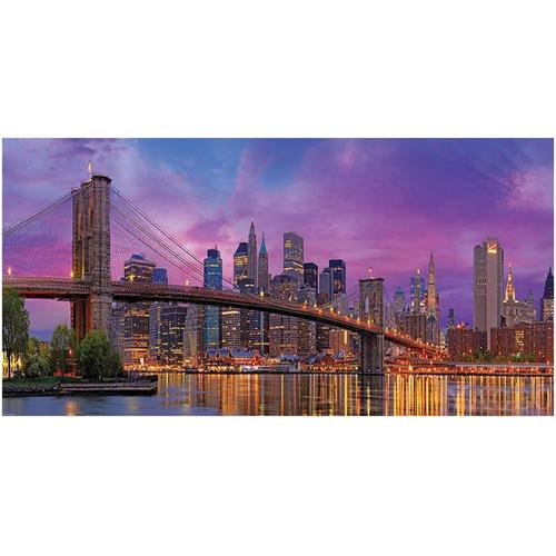 Square Drill Kits De Diamant Peinture 5d Complète Pont De Brooklyn Dans La Nuit De New York Diamond Painting Strass Bricolage Diamant Broderie Pour Salon Chambre Décor Murale Cadeau Square