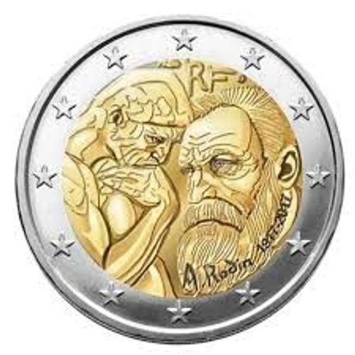 France = Pièce De 2 Euro Commémorative - 100e Anniversaire De La Mort Du Sculpteur Français Auguste Rodin - Année 2017 - Neuve Dans Sa Capsule En Bu !
