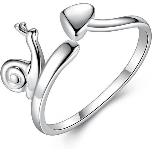 Bague Argent Femme Ajustable D'orteil De L¿Escargot Mignon Bague Phalange Bague De Pied Bijoux Fantaisie En Série Argent 925 Idée Cadeau Femme Fille Ou Cadeau D¿Anniversaire