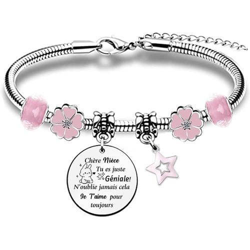 Nièce Bracelets Charme Amie Fils Fille Poignet Noël Femmes Hommes Cadeau Diplôme Collègue Amitié Anniversaire Nièce Neveu Petite-Fille Petit-Fils Bijoux Inspirants Souvenirs Motivants