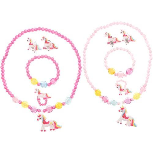 10 Pièces Bijoux De Licorne Bijoux Filles 6-8 Ans Cotillons Licorne Collier Licorne Pour Filles 4-6 Bijoux Filles 4-6 Ans Cadeaux Petite Fille Enfant Résine Bracelet