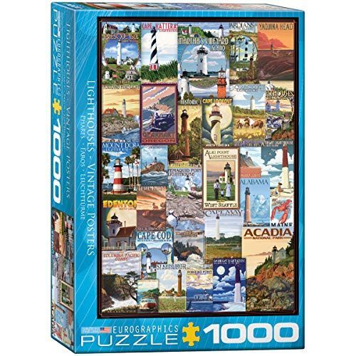 Eurographics Lighthouses Vintage Ads Puzzle (1000 Piece)