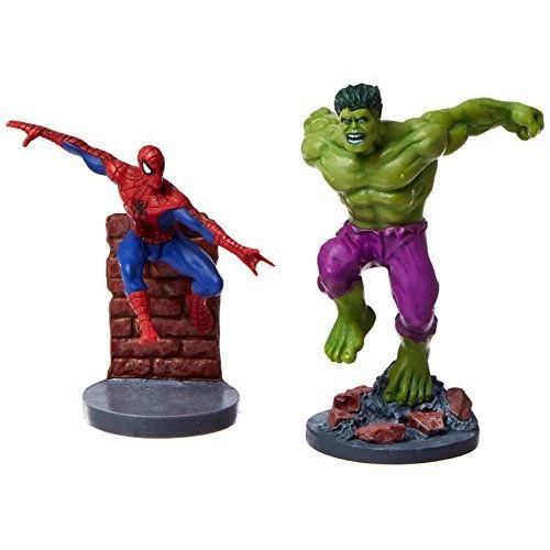 2 Piece Commemorative Pvc Figurines Set - Secret Wars Spider-Man Hulk