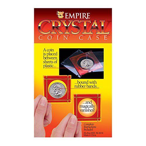 Empire Magic Disappearing Crystal Coin Case Close-Up Magic Trick, Red