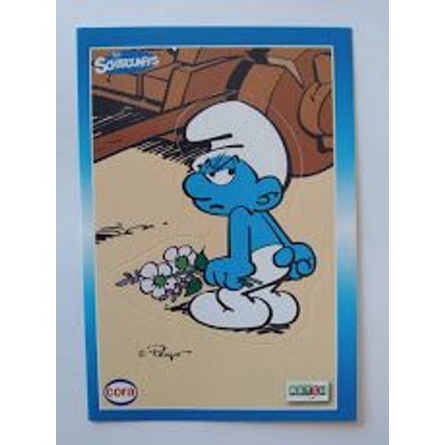 Autocollant Sticker Carte Les Schtroumpfs Cora Match 2013 N° 32