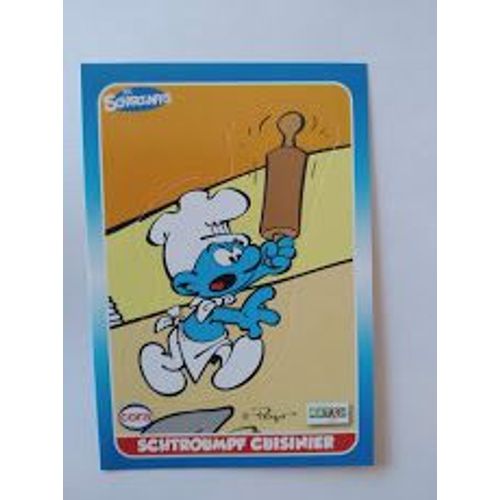 Autocollant Sticker Carte Les Schtroumpfs Cora Match 2013 N° 40