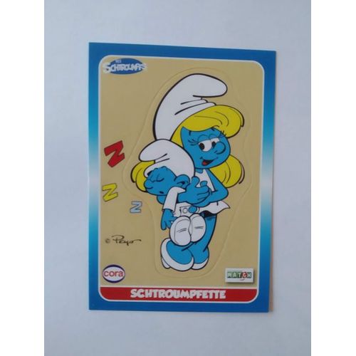Autocollant Sticker Carte Les Schtroumpfs Cora Match 2013 N° 72
