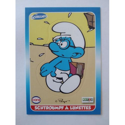 Autocollant Sticker Carte Les Schtroumpfs Cora Match 2013 N° 74