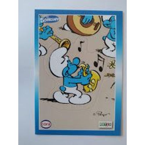 Autocollant Sticker Carte Les Schtroumpfs Cora Match 2013 N° 80
