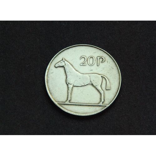 Pièce Irlandaise Eire Lyre Et Cheval 20p