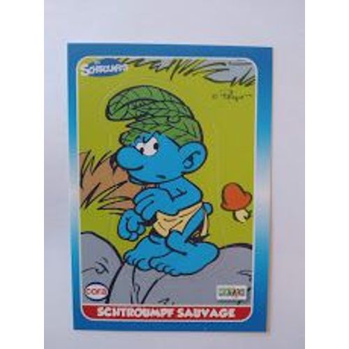 Autocollant Sticker Carte Les Schtroumpfs Cora Match 2013 N° 82