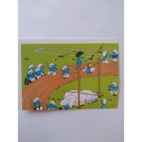 Autocollant Sticker Carte Les Schtroumpfs Cora Match 2013 N° 92