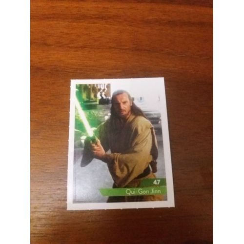 Carte Leclerc Star Wars 2019 Qui-Gon Jinn Numéro 47