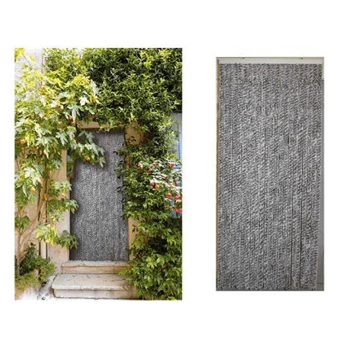 Rideau De Porte Flash Chenilles 90x220 Cm - Gris