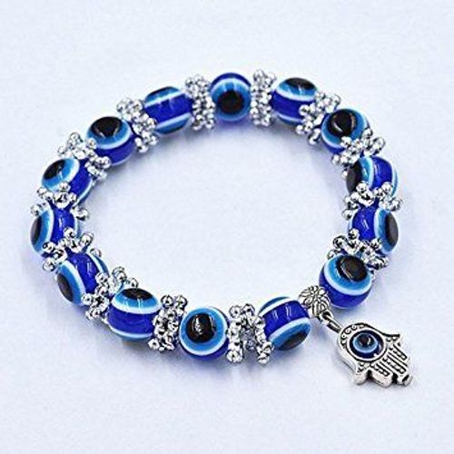 Bracelet Bodhi2000 - Rétro - Avec Perles Et Main De Fatima Repoussant Le Mauvais Il - Pour Femme Et Homme