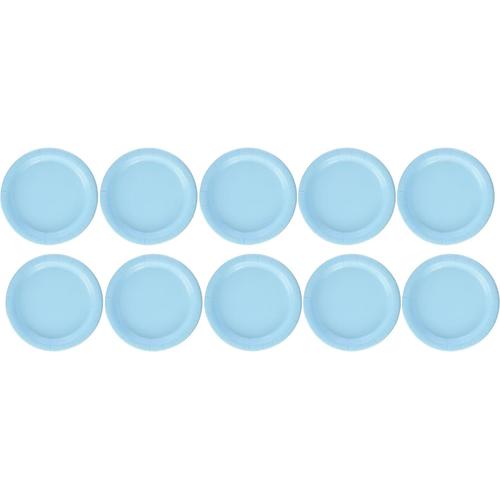 Light Blue Party- Assiettes en Carton écologiques-18 cm-Couleur Bleu Pastel-Paquet de 20, 30898EU, Light Blue, Medium