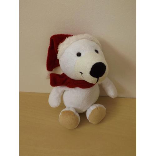 Peluche Ours Blanc Noel Kinder