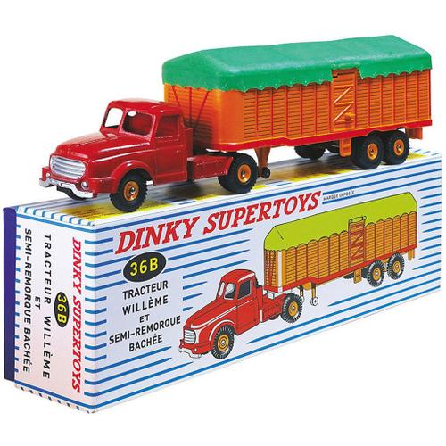 Dinky Toys 36b Supertoys - Tracteur Willeme Et Remorque Bachée 1:43-Atlas