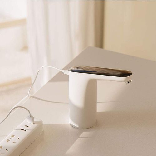 Xiaomi Pompe À Eau Potable, Portable Sans Fil Universel Automatique Distributeur De Pompe À Bouton Pour Le Bureau De Cuisine (Blanc)