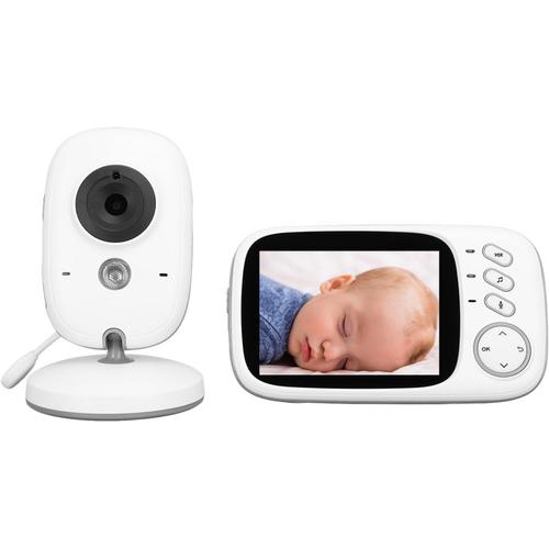 Prise UE Caméra de Surveillance pour bébé sans Fil, Affichage de la Date/Heure, Moniteur pour bébé Longue Portée pour la Maison (Prise UE)