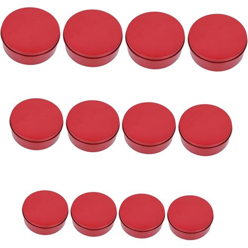 Rouge Boîtes De 12 Pièces Boîte À Bonbons En Forme De Coeur Coffret Cadeau Bonbonnière En Fer Aller Contenants Alimentaires Avec Couvercles Cas Des Bonbons Fer Blanc Étagère De Rangement