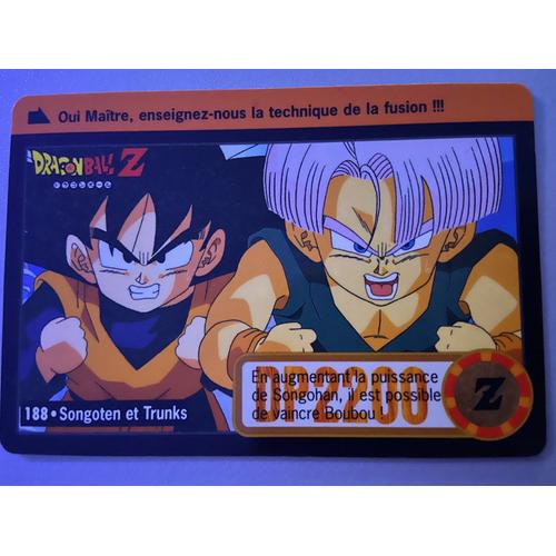 Carte Dragon Ball 188 Carddass Fr ( Part 21 ) Dp 2200 Songoten Et Trunks