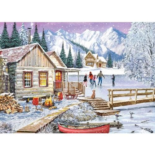 L'hiver Au Chalet - Puzzle 1000 Pièces