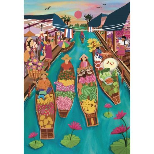 Floating Market Thailand - Puzzle 1000 Pièces