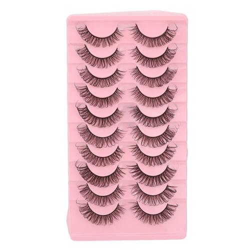 10 Paires De Faux Cils Ensemble Dd Curl Vaporeux Moelleux RéUtilisable 3d Multicouche Faux Cils Pour Le Maquillage Cosplay Type 3 