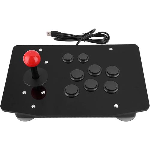 Joystick De Combat Filaire, Contrôleur Jeu Rétro Fighting Stick Usb Console Arcade Aucun Retard D'arcade Poignée Bascule Fight Pc Street Fighter Game Controller Pour Les Jeux D'ordinateur