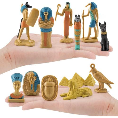 Lot De 12 Statues De Dieu Égyptien De L'égypte Antique - Figurines À Collectionner