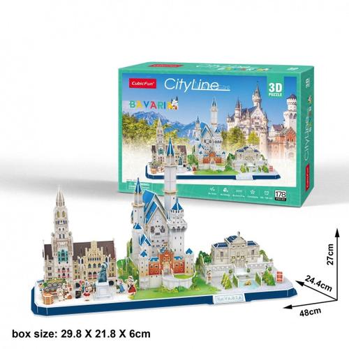 Puzzle 178 Pièces Puzzle 3d - Cityline - Bavaria