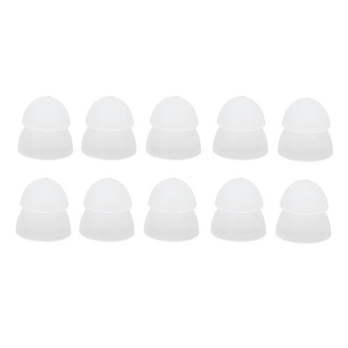 Dômes Pour Appareils Auditifs, 10 Pièces Double Couche Embouts Prothèse Auditive Lavables Bouchons D'oreille Remplacement Universels Silicone Souple D'oreilles Accessoires Appareil Auditif (Blanc)