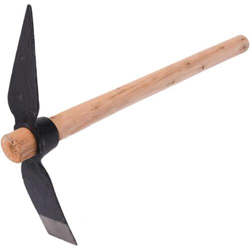 Pick Mattock Hoe, Hache De Désherbage Extracteur Mauvaises Herbes avec Crochet Poignée Forme V Outil Pioche Adze pour Jardin Indiscrets Creuser Desserrant Sol Transplantation Ameublir Archéologiques