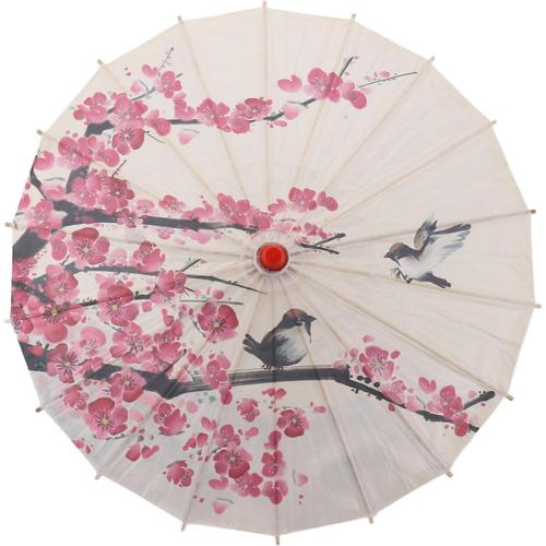 Parapluie Chinois en Papier Huilé Fait à la Main avec Manche en Bois pour Fêtes De Mariage, Photographie, Costumes, Cosplay, Décoration Et Autres événements