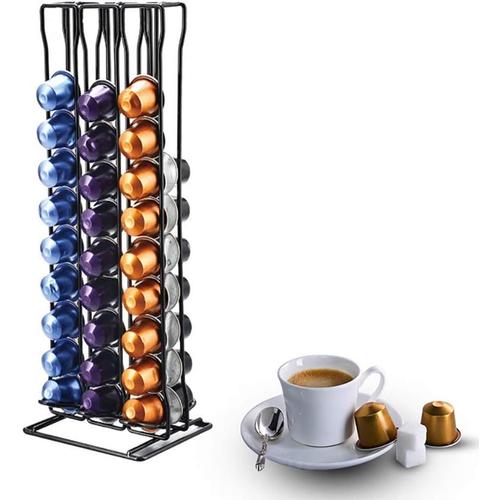 Distributeur Café Capsule pour 60 Pièces Nespresso Cafe Capsules, Porte Capsules Support Stockage Café Dosette Nespresso Original, Coffee Capsule Stand Pod Holder pour Bureau Cuisine