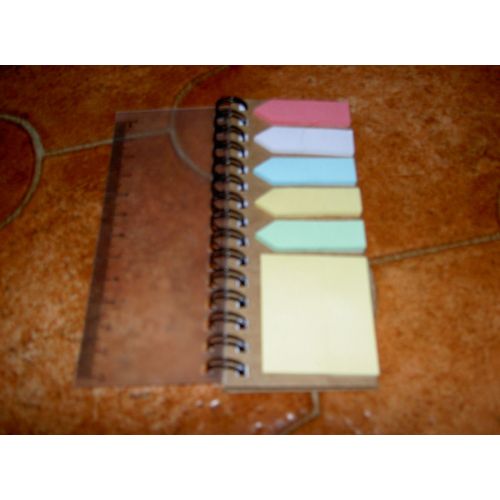 Ensemble Compact Notes Adhésives Post It Jaunes 25 Pièces, Mini Flèches De Signalisation 5 Couleurs 125 Pièces Carnet De Notes Personnelles 40 Pages Et Règle 12 Cm