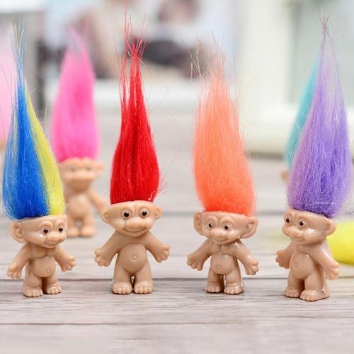 5 Pièces/Ensemble En Plastique Magique Cheveux Fée Vintage Grand Diable Poupées Pour Enfant Jouer Jouets