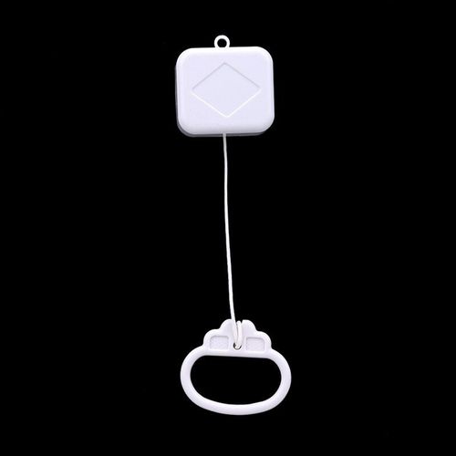 Vente Chaude 1 Pc Tirer Anneau Boîte À Musique Blanc En Plastique Tirer Chaîne Horloge Cordon Boîte À Musique Bébé Infantile Enfants Lit Cloche Hochet Jouet Cadeau