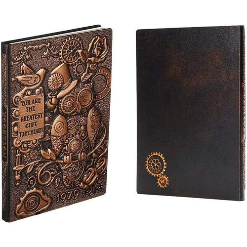 Carnet De Notes En Cuir A5, Ligné, 200 Pages, Couverture Rigide, Vintage, Carnet Secret Cahier Notebook Journal Intime, Calepin Ancien, Idee Cadeau Enfant Fille Garçon Homme Adulte Amie 3d Hibou