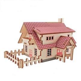 Bâtiments 3D Puzzle en bois maison enfants jouet de Construction